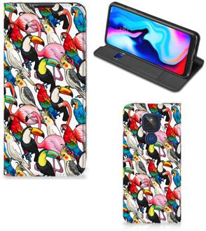 B2Ctelecom Telefoon Hoesje Motorola Moto G9 Play Bookcover Case Birds