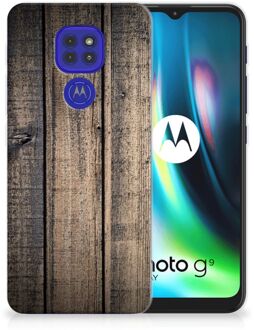 B2Ctelecom Telefoon Hoesje Motorola Moto G9 Play | E7 Plus Leuk TPU Back Cover Steigerhout