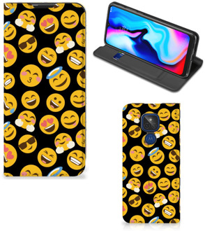 B2Ctelecom Telefoon Hoesje Motorola Moto G9 Play Flip Cover Emoji