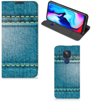 B2Ctelecom Telefoon Hoesje Motorola Moto G9 Play Wallet Case Jeans