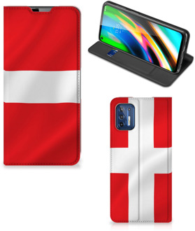 B2Ctelecom Telefoon Hoesje Motorola Moto G9 Plus Book Case Deense Vlag