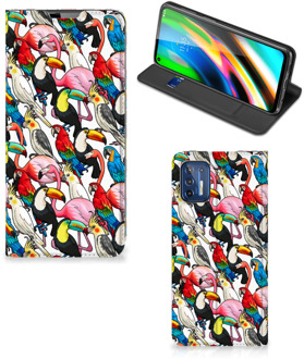 B2Ctelecom Telefoon Hoesje Motorola Moto G9 Plus Bookcover Case Birds