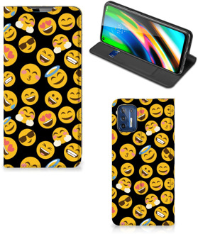 B2Ctelecom Telefoon Hoesje Motorola Moto G9 Plus Flip Cover Emoji