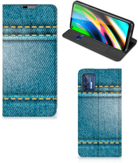 B2Ctelecom Telefoon Hoesje Motorola Moto G9 Plus Wallet Case Jeans