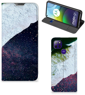 B2Ctelecom Telefoon Hoesje Motorola Moto G9 Power Flip Cover Sea in Space