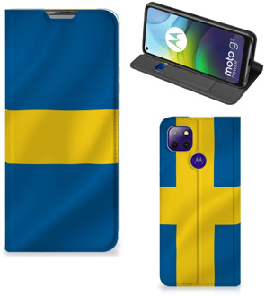 B2Ctelecom Telefoon Hoesje Motorola Moto G9 Power Flipcase Zweedse Vlag