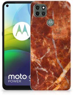 B2Ctelecom Telefoon Hoesje Motorola Moto G9 Power Hoesje Bumper Marmer Bruin