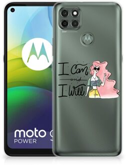 B2Ctelecom Telefoon Hoesje Motorola Moto G9 Power Hoesje met Tekst i Can