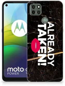 B2Ctelecom Telefoon Hoesje Motorola Moto G9 Power Leuk TPU Back Cover Already Taken Black