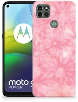 B2Ctelecom Telefoon Hoesje Motorola Moto G9 Power Silicone Back Case Lente Bloemen