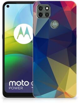 B2Ctelecom Telefoon Hoesje Motorola Moto G9 Power Siliconen Back Cover Polygon Dark