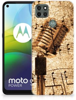 B2Ctelecom Telefoon Hoesje Motorola Moto G9 Power Siliconen Hoesje met Naam Bladmuziek