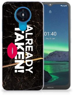 B2Ctelecom Telefoon Hoesje Nokia 1.4 Leuk TPU Back Cover Already Taken Black