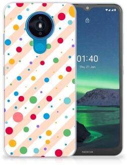 B2Ctelecom Telefoon Hoesje Nokia 1.4 Leuk TPU Back Cover Dots