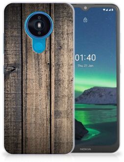 B2Ctelecom Telefoon Hoesje Nokia 1.4 Leuk TPU Back Cover Steigerhout