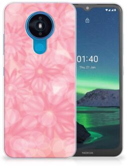 B2Ctelecom Telefoon Hoesje Nokia 1.4 Silicone Back Case Lente Bloemen