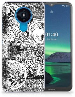 B2Ctelecom Telefoon Hoesje Nokia 1.4 Silicone Back Case Skulls Angel