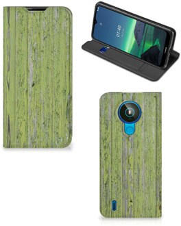 B2Ctelecom Telefoon Hoesje Nokia 1.4 Wallet Case Green Wood