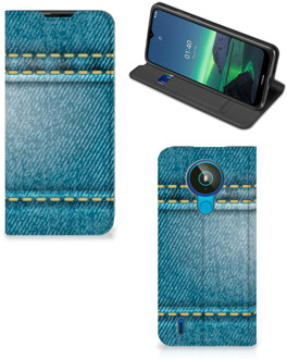 B2Ctelecom Telefoon Hoesje Nokia 1.4 Wallet Case Jeans