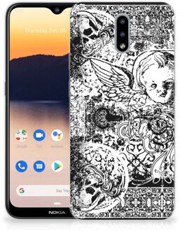 B2Ctelecom Telefoon Hoesje Nokia 2.3 Silicone Back Case Skulls Angel