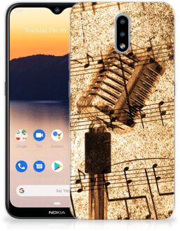 B2Ctelecom Telefoon Hoesje Nokia 2.3 Siliconen Hoesje met Naam Bladmuziek