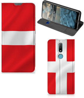 B2Ctelecom Telefoon Hoesje Nokia 2.4 Book Case Deense Vlag