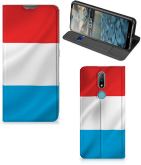 B2Ctelecom Telefoon Hoesje Nokia 2.4 Flip Cover Luxemburgse Vlag