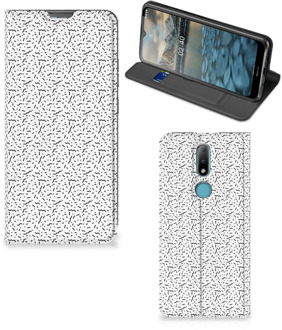 B2Ctelecom Telefoon Hoesje Nokia 2.4 Flipcase Stripes Dots