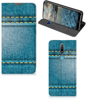 B2Ctelecom Telefoon Hoesje Nokia 2.4 Wallet Case Jeans