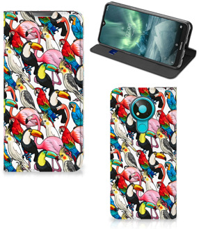 B2Ctelecom Telefoon Hoesje Nokia 3.4 Bookcover Case Birds