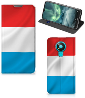 B2Ctelecom Telefoon Hoesje Nokia 3.4 Flip Cover Luxemburgse Vlag