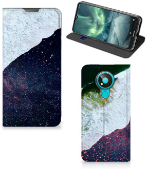 B2Ctelecom Telefoon Hoesje Nokia 3.4 Flip Cover Sea in Space