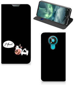 B2Ctelecom Telefoon Hoesje Nokia 3.4 Flipcover Cow Gepersonaliseerd Cadeau