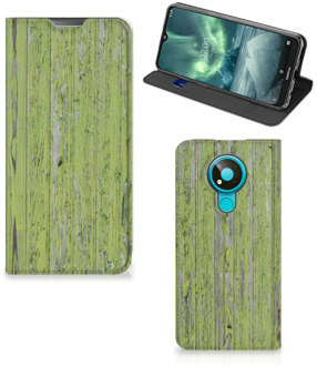 B2Ctelecom Telefoon Hoesje Nokia 3.4 Wallet Case Green Wood