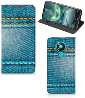 B2Ctelecom Telefoon Hoesje Nokia 3.4 Wallet Case Jeans