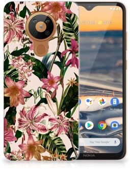 B2Ctelecom Telefoon Hoesje Nokia 5.3 Leuk TPU Back Case Bloemen