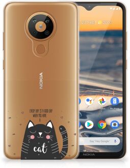 B2Ctelecom Telefoon Hoesje Nokia 5.3 Mobiel Case Cat Good Day