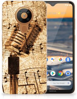 B2Ctelecom Telefoon Hoesje Nokia 5.3 Siliconen Hoesje met Naam Bladmuziek