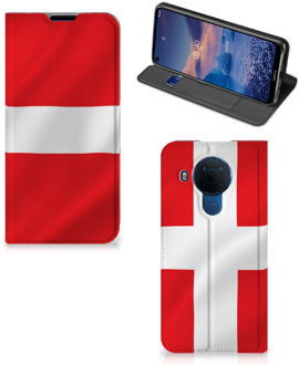 B2Ctelecom Telefoon Hoesje Nokia 5.4 Book Case Deense Vlag