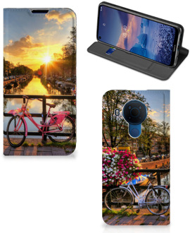 B2Ctelecom Telefoon Hoesje Nokia 5.4 Bookcase Amsterdamse Grachten