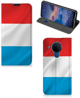 B2Ctelecom Telefoon Hoesje Nokia 5.4 Flip Cover Luxemburgse Vlag