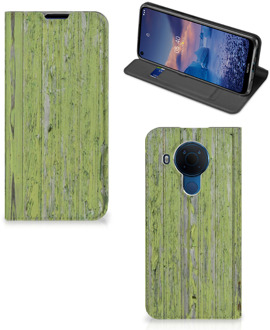 B2Ctelecom Telefoon Hoesje Nokia 5.4 Wallet Case Green Wood