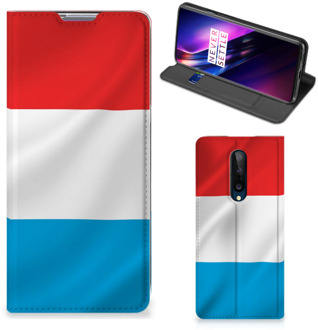 B2Ctelecom Telefoon Hoesje OnePlus 8 Flip Cover Luxemburgse Vlag