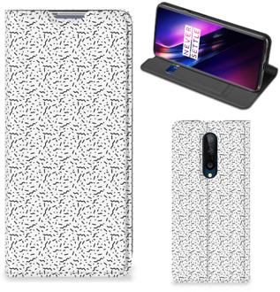 B2Ctelecom Telefoon Hoesje OnePlus 8 Flipcase Stripes Dots