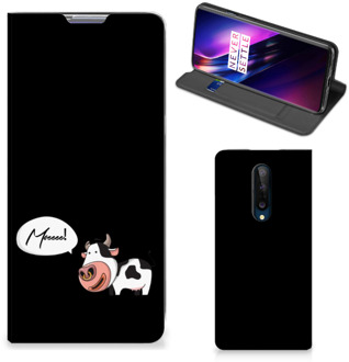 B2Ctelecom Telefoon Hoesje OnePlus 8 Flipcover Cow Gepersonaliseerd Cadeau