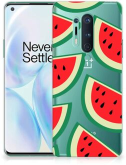 B2Ctelecom Telefoon Hoesje OnePlus 8 Pro Hoesje Bumper Doorzichtig Watermelons