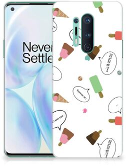 B2Ctelecom Telefoon Hoesje OnePlus 8 Pro Silicone Back Case IJsjes