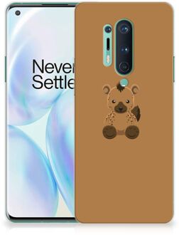 B2Ctelecom Telefoon Hoesje OnePlus 8 Pro Siliconen Hoesje met Naam Baby Hyena