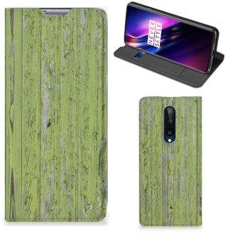 B2Ctelecom Telefoon Hoesje OnePlus 8 Wallet Case Green Wood