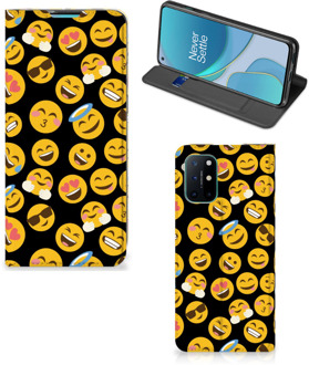 B2Ctelecom Telefoon Hoesje OnePlus 8T Flip Cover Emoji